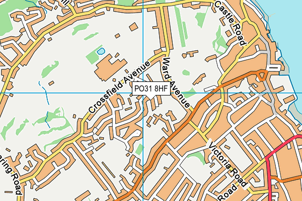 PO31 8HF map - OS VectorMap District (Ordnance Survey)