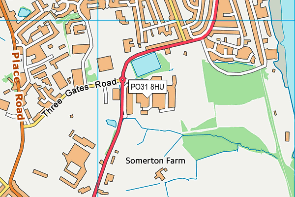 PO31 8HU map - OS VectorMap District (Ordnance Survey)