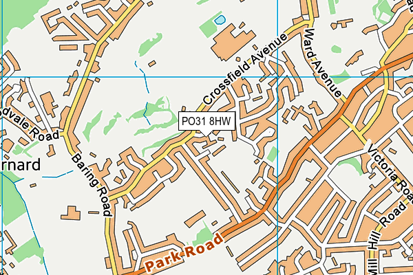 PO31 8HW map - OS VectorMap District (Ordnance Survey)