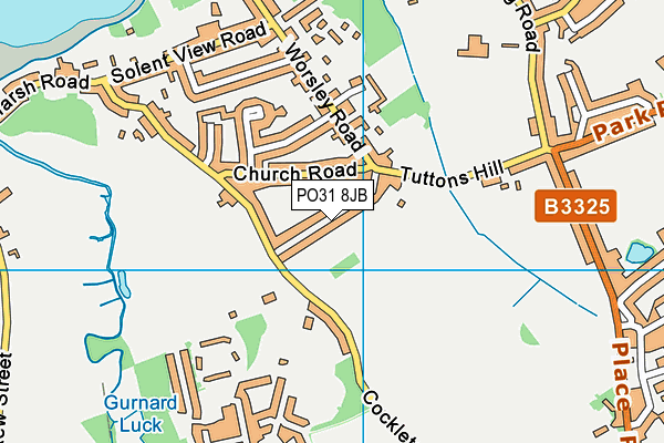 PO31 8JB map - OS VectorMap District (Ordnance Survey)