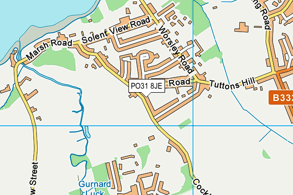 PO31 8JE map - OS VectorMap District (Ordnance Survey)
