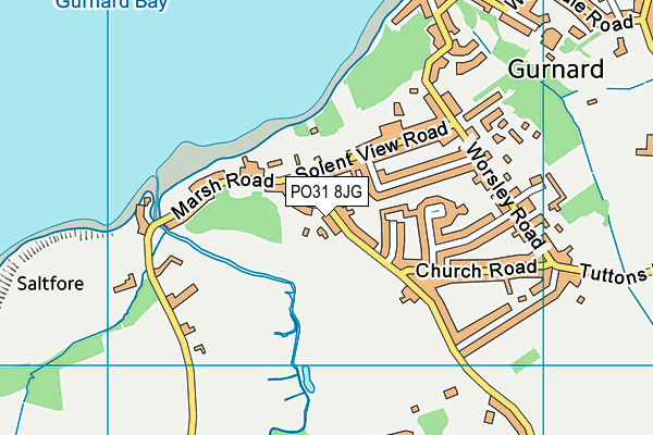 PO31 8JG map - OS VectorMap District (Ordnance Survey)