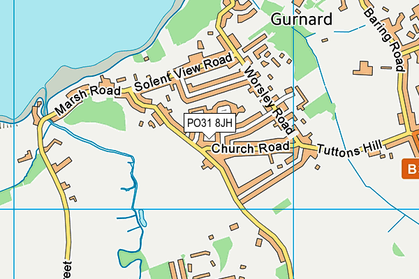 PO31 8JH map - OS VectorMap District (Ordnance Survey)