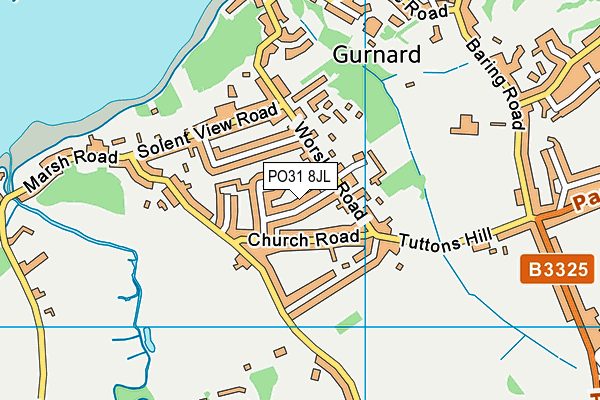 PO31 8JL map - OS VectorMap District (Ordnance Survey)