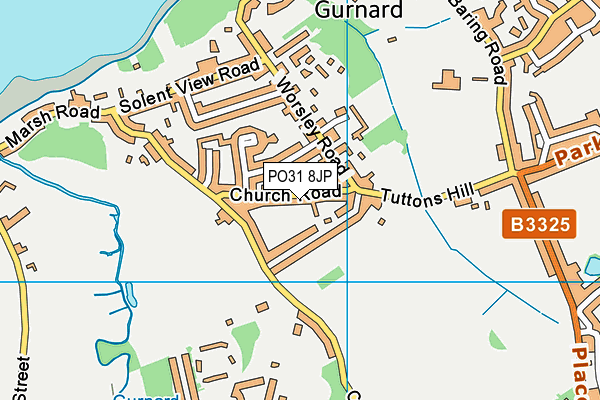 PO31 8JP map - OS VectorMap District (Ordnance Survey)