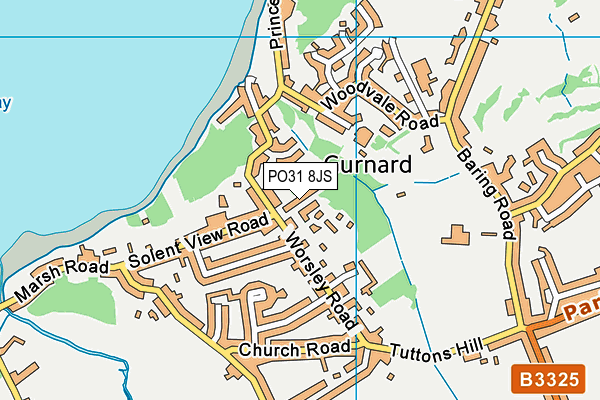 PO31 8JS map - OS VectorMap District (Ordnance Survey)