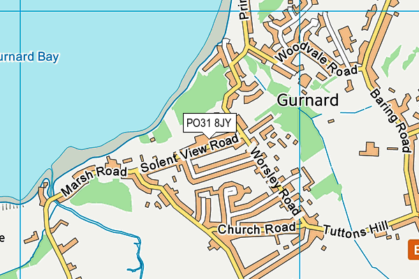 PO31 8JY map - OS VectorMap District (Ordnance Survey)