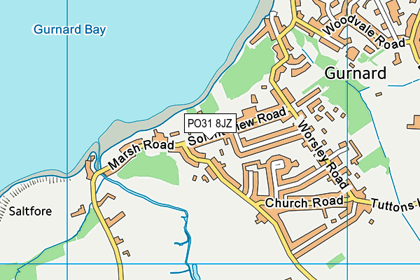 PO31 8JZ map - OS VectorMap District (Ordnance Survey)