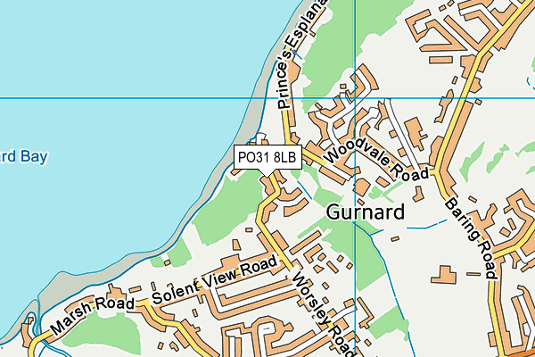 PO31 8LB map - OS VectorMap District (Ordnance Survey)