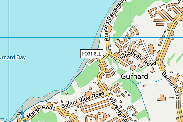 PO31 8LL map - OS VectorMap District (Ordnance Survey)