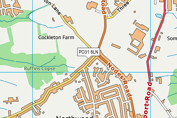 PO31 8LN map - OS VectorMap District (Ordnance Survey)