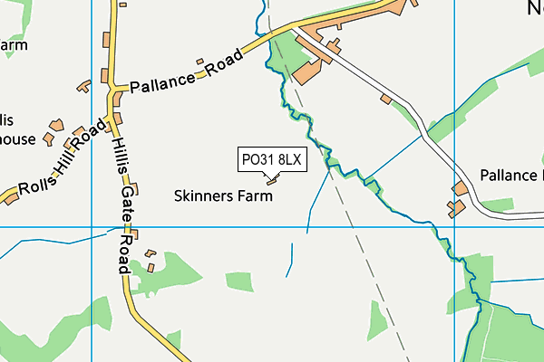 PO31 8LX map - OS VectorMap District (Ordnance Survey)