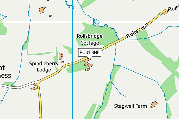 PO31 8NF map - OS VectorMap District (Ordnance Survey)