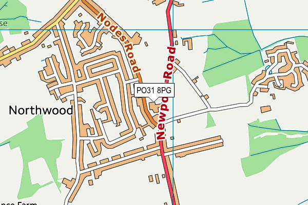 PO31 8PG map - OS VectorMap District (Ordnance Survey)