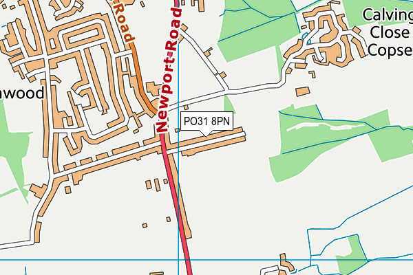 PO31 8PN map - OS VectorMap District (Ordnance Survey)