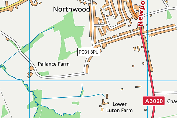 Northwood Primary School map (PO31 8PU) - OS VectorMap District (Ordnance Survey)