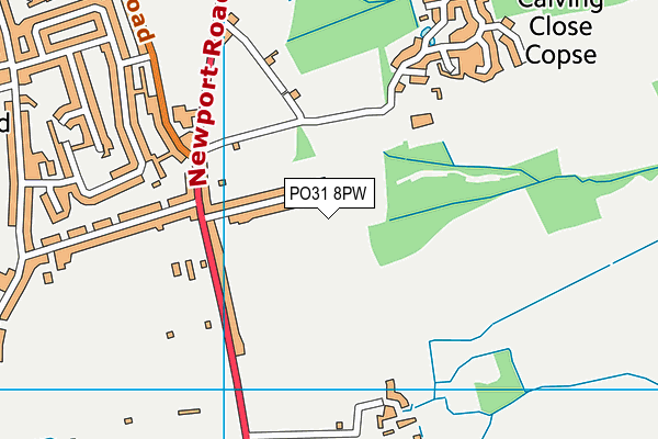 PO31 8PW map - OS VectorMap District (Ordnance Survey)