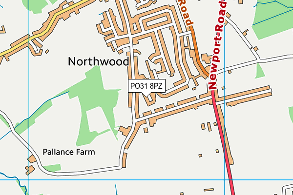 PO31 8PZ map - OS VectorMap District (Ordnance Survey)