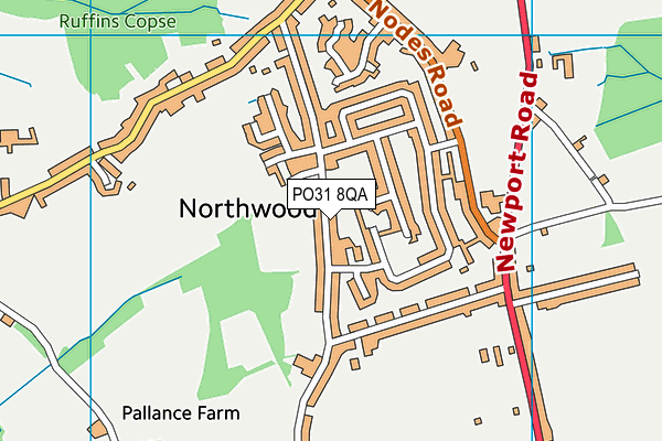 PO31 8QA map - OS VectorMap District (Ordnance Survey)