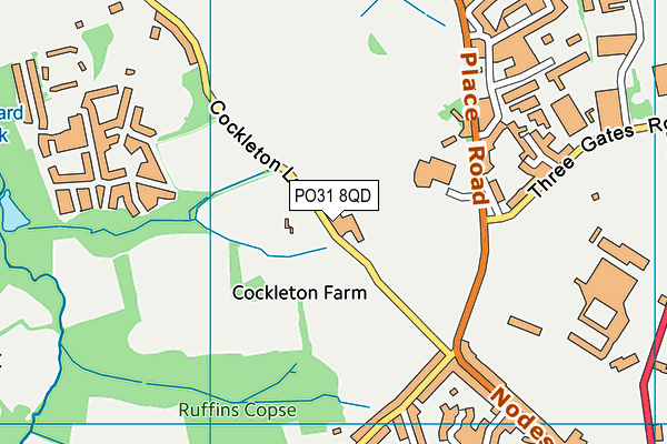 PO31 8QD map - OS VectorMap District (Ordnance Survey)