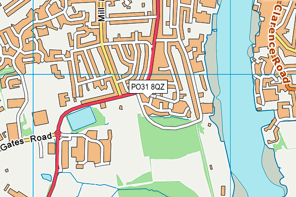 PO31 8QZ map - OS VectorMap District (Ordnance Survey)