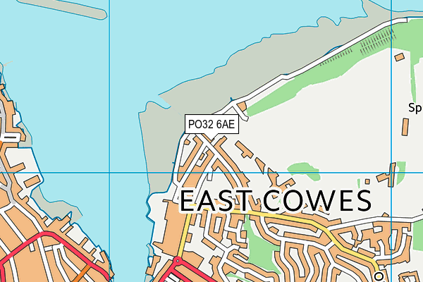 PO32 6AE map - OS VectorMap District (Ordnance Survey)