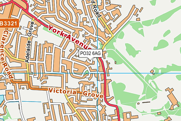 PO32 6AG map - OS VectorMap District (Ordnance Survey)