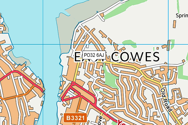 PO32 6AJ map - OS VectorMap District (Ordnance Survey)