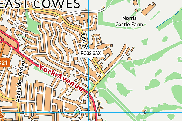 PO32 6AX map - OS VectorMap District (Ordnance Survey)