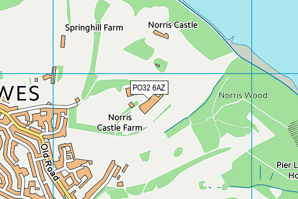 PO32 6AZ map - OS VectorMap District (Ordnance Survey)