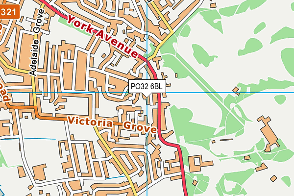 PO32 6BL map - OS VectorMap District (Ordnance Survey)