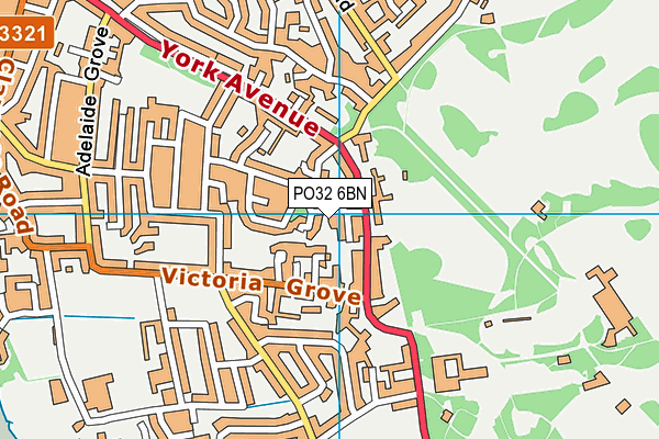 PO32 6BN map - OS VectorMap District (Ordnance Survey)