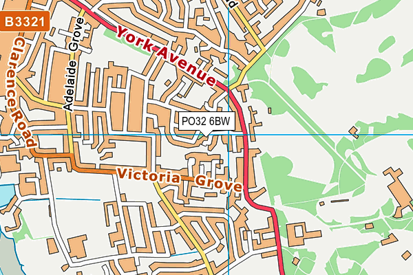 PO32 6BW map - OS VectorMap District (Ordnance Survey)