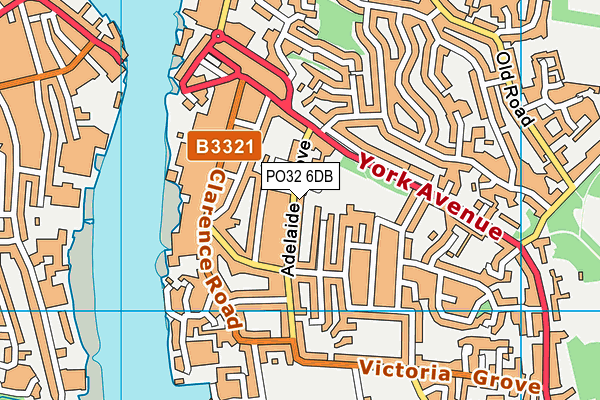 PO32 6DB map - OS VectorMap District (Ordnance Survey)