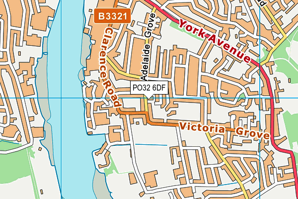 PO32 6DF map - OS VectorMap District (Ordnance Survey)