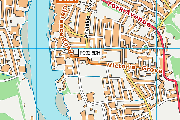 PO32 6DH map - OS VectorMap District (Ordnance Survey)