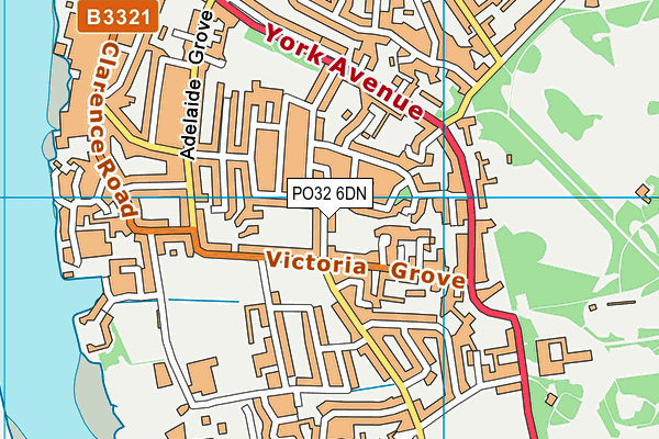 PO32 6DN map - OS VectorMap District (Ordnance Survey)