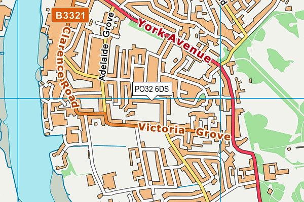 PO32 6DS map - OS VectorMap District (Ordnance Survey)