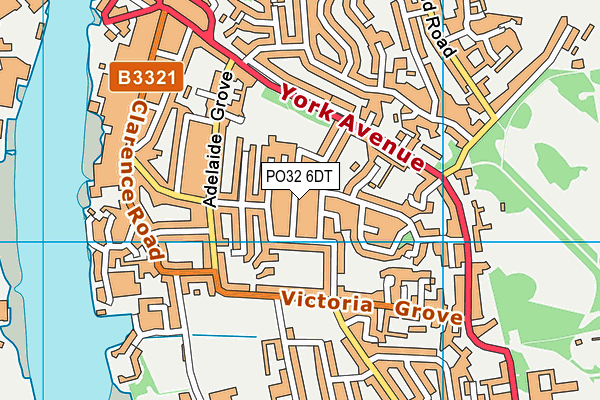 PO32 6DT map - OS VectorMap District (Ordnance Survey)