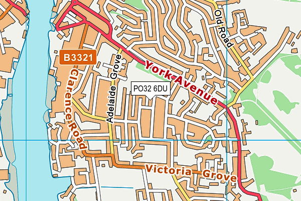 PO32 6DU map - OS VectorMap District (Ordnance Survey)