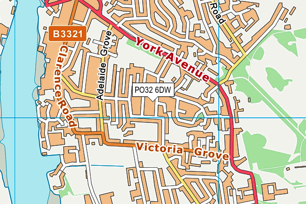 PO32 6DW map - OS VectorMap District (Ordnance Survey)