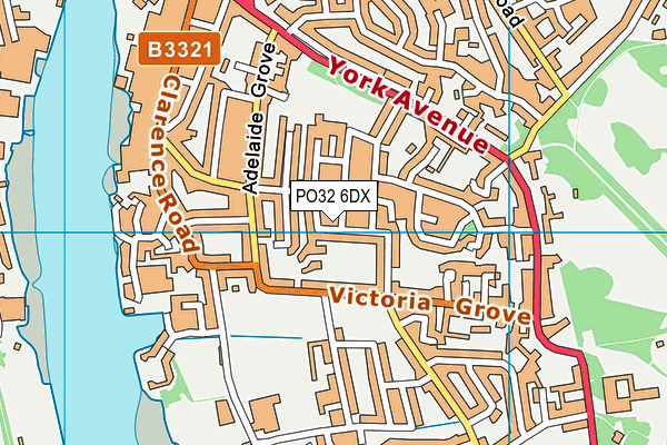 PO32 6DX map - OS VectorMap District (Ordnance Survey)