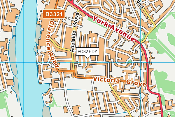 PO32 6DY map - OS VectorMap District (Ordnance Survey)