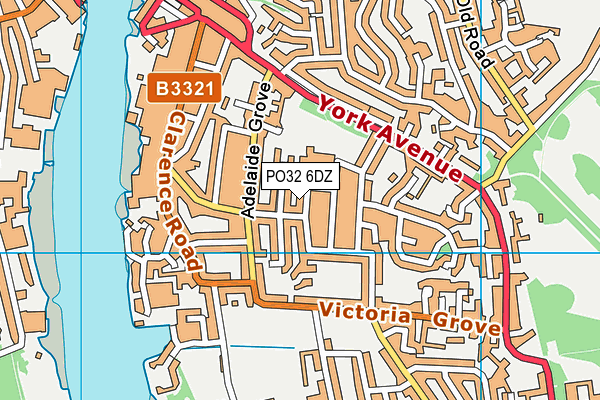 PO32 6DZ map - OS VectorMap District (Ordnance Survey)