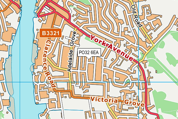 PO32 6EA map - OS VectorMap District (Ordnance Survey)