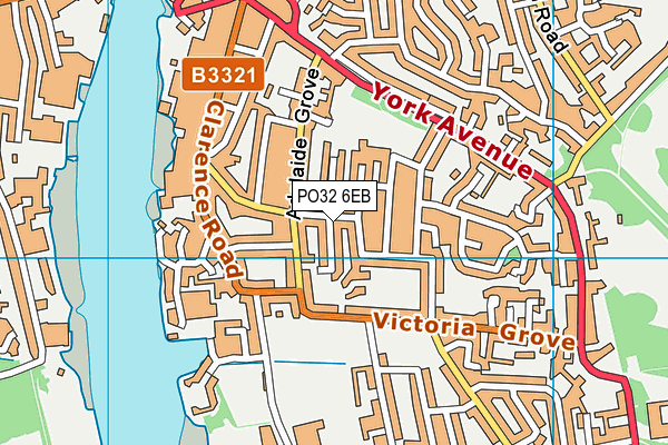 PO32 6EB map - OS VectorMap District (Ordnance Survey)