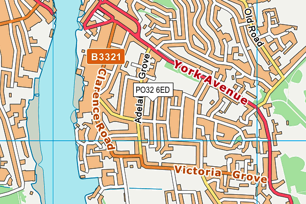 PO32 6ED map - OS VectorMap District (Ordnance Survey)