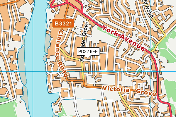 PO32 6EE map - OS VectorMap District (Ordnance Survey)