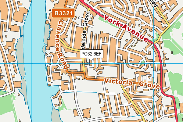 PO32 6EF map - OS VectorMap District (Ordnance Survey)