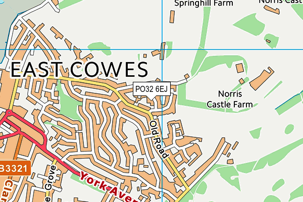 PO32 6EJ map - OS VectorMap District (Ordnance Survey)